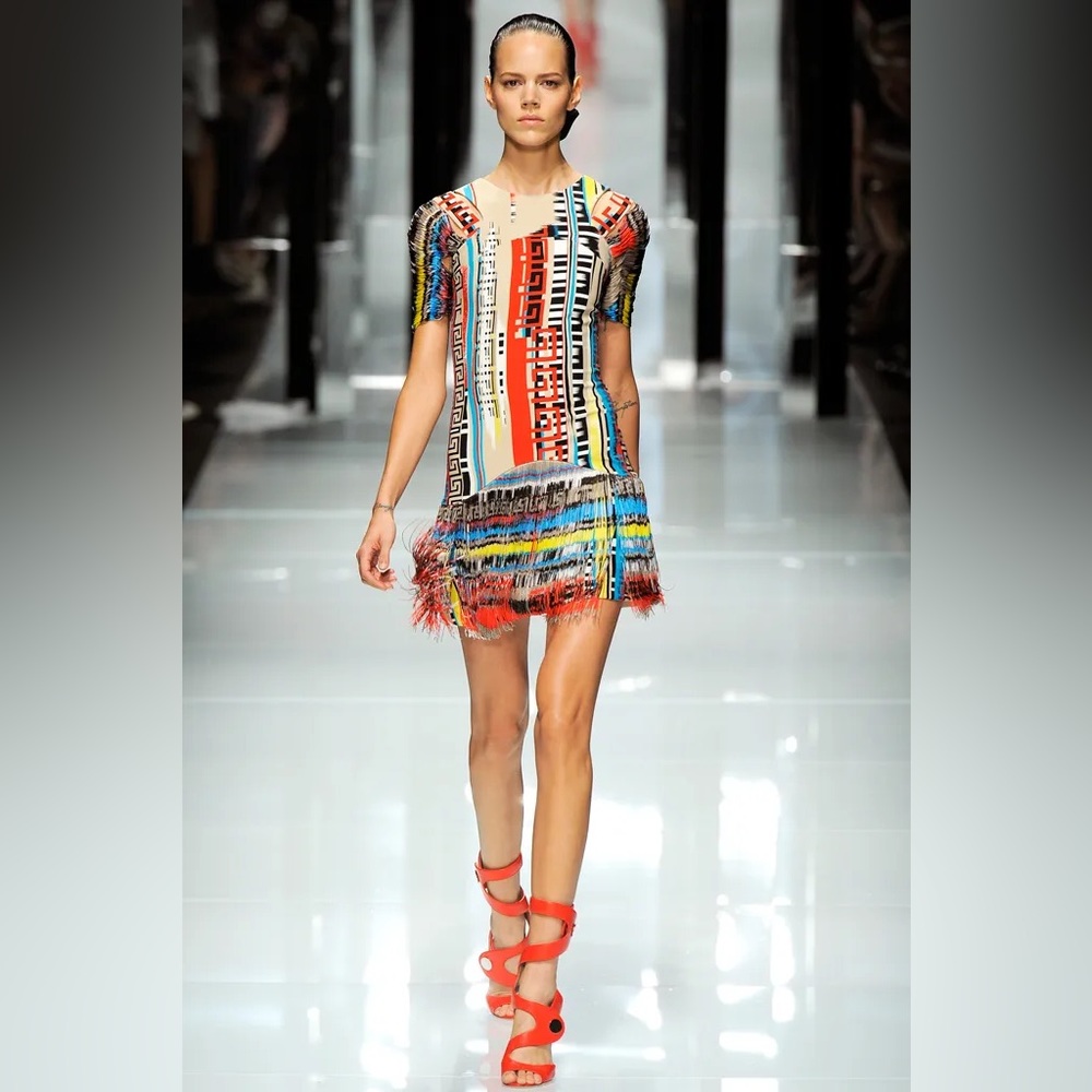 Versace Runway Fringe Dress